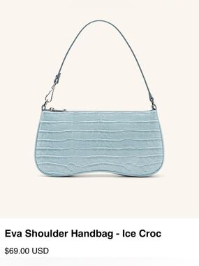 JW PEI Eva Shoulder Bag - Ice Blue Croc